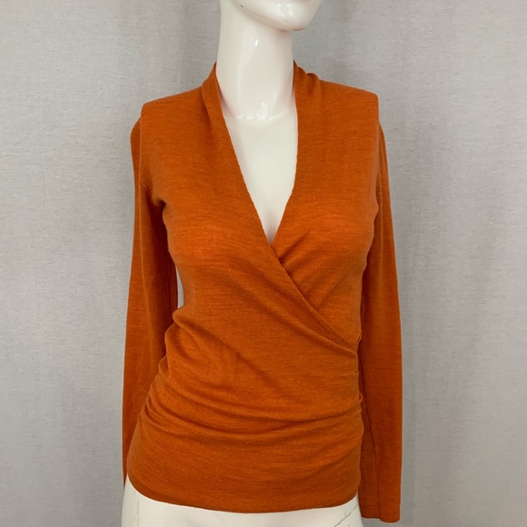 XS Limited Long Sleeve V-Neck Wrap Style Sweater - Picture 7 of 8